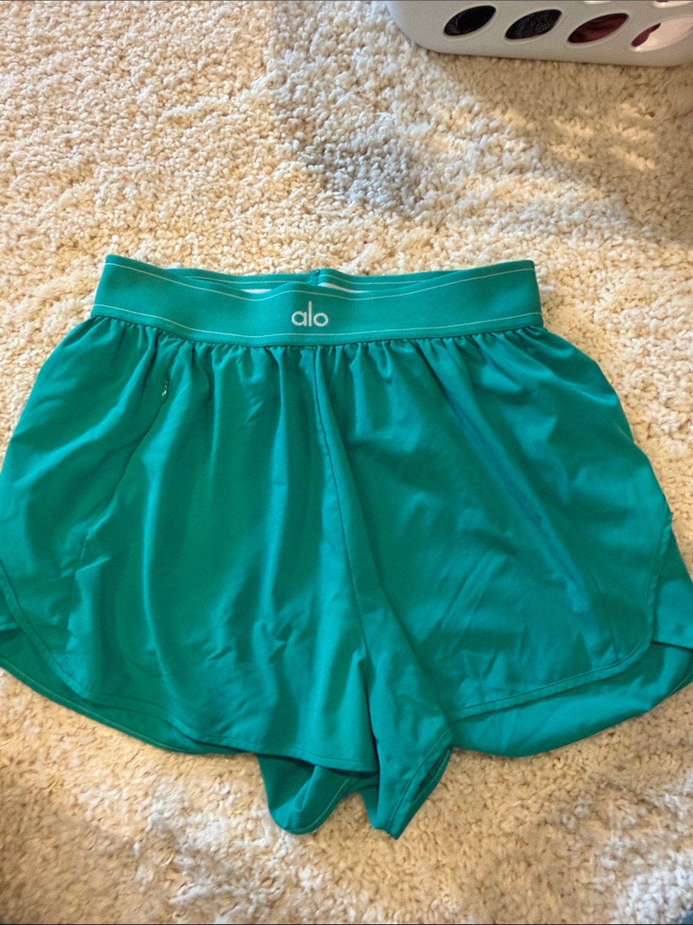 ALO Yoga Green Match Point Athletic Shorts